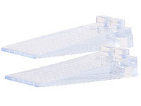 AGT 2er-Set transparente Kunststoff-Türkeile, 8,7 cm, stapelbar