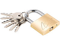 AGT Vorhängeschloss aus Messing, 48 mm, 6 Schlüssel; Lockpicking-Sets mit Übungs-Schlösser Lockpicking-Sets mit Übungs-Schlösser Lockpicking-Sets mit Übungs-Schlösser Lockpicking-Sets mit Übungs-Schlösser 