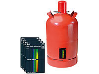 AGT 4er-Set Gasstand-Anzeiger für Gasflaschen, 22-stufige Skala; Sekundenkleber Sekundenkleber Sekundenkleber Sekundenkleber 