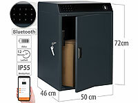 AGT Smarter Paketbriefkasten aus Stahl, 46 x 72 x 50 cm, PIN, App, IP55; Stand-Paketbriefkästen Stand-Paketbriefkästen Stand-Paketbriefkästen Stand-Paketbriefkästen 